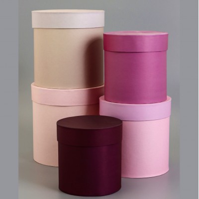 Коробки круглые "Лаванда", в ассортименте, размер и цена указаны в описании товара